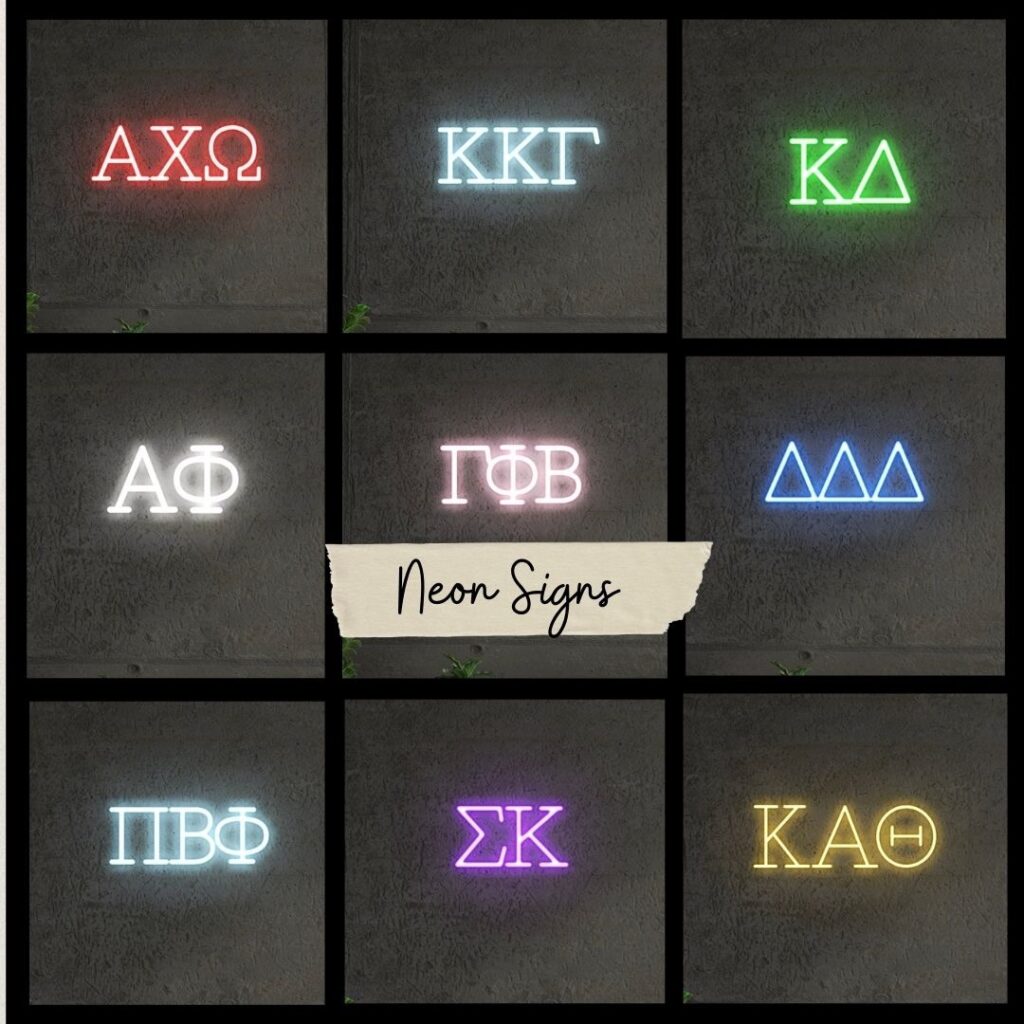 Campus Greek Neon Sings Campus Greek Neon Sings